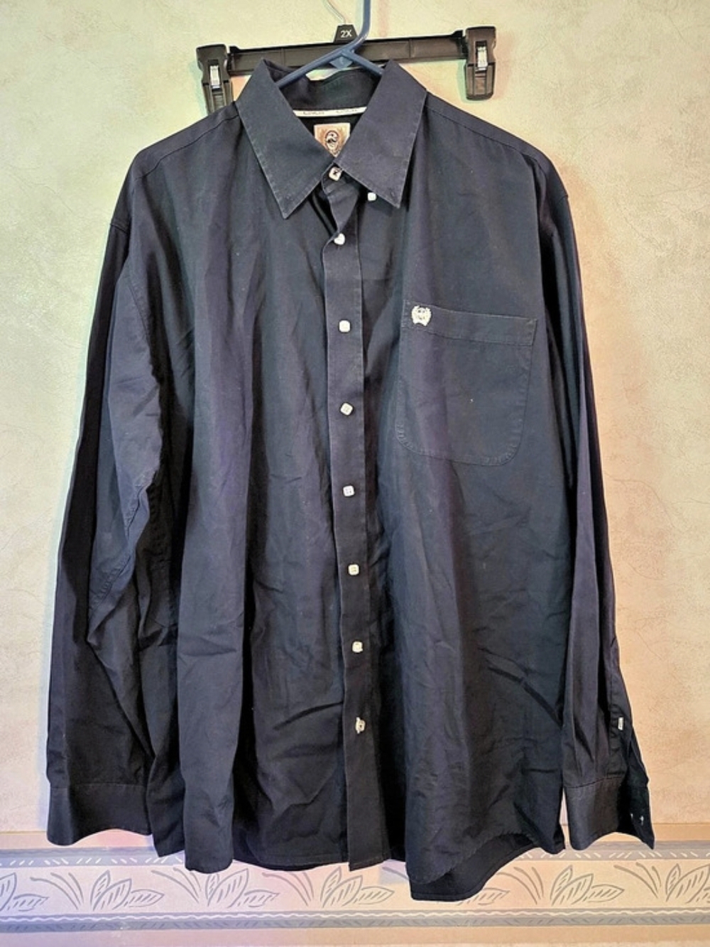 Cinch Men's Black Button Down Shirt Size Large